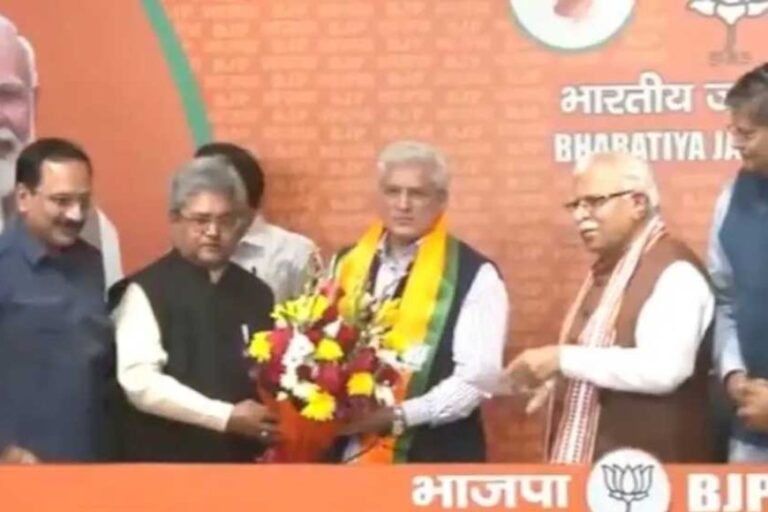 कैलाश गहलोत ने बीजेपी मुख्यालय में ली BJP की सदस्यता, खट्टर और हर्ष मल्होत्रा रहे मौजूद